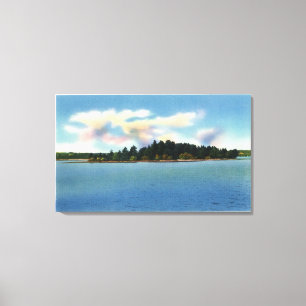 Toile Vue de Cobbosseecontee de lac d'île du Cuba