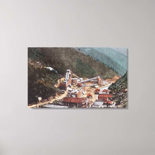 Toile Vue de la mine Hecla sur le canyon (Recto)