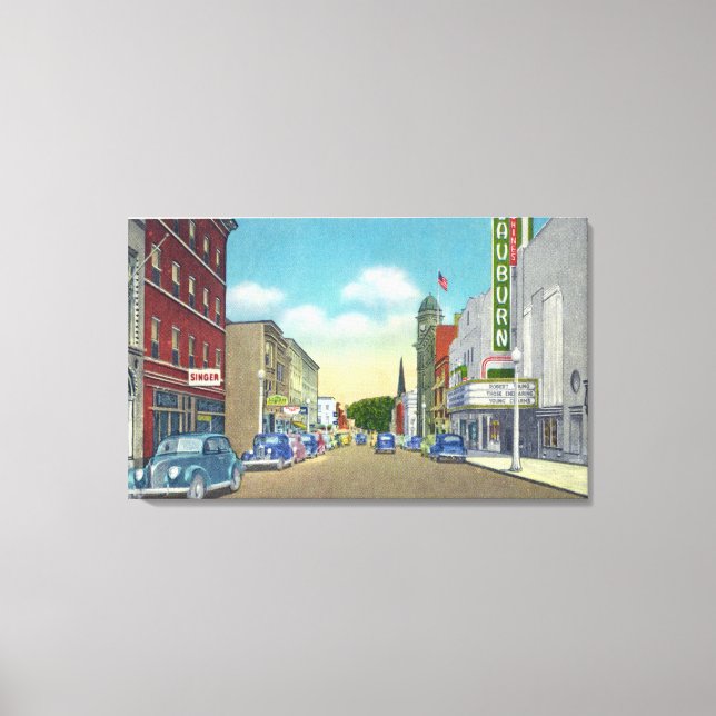 Toile Vue de la rue Sud de Genesee Street (Recto)
