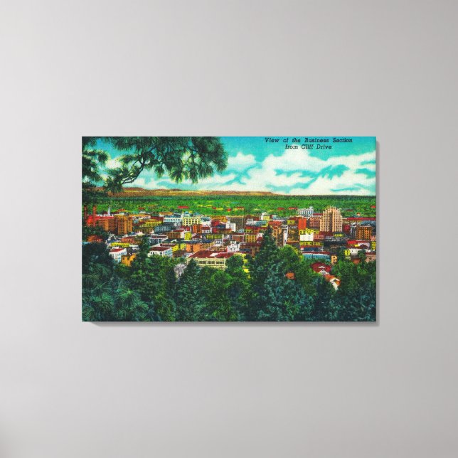 Toile Vue de la section Business de Cliff Drive (Recto)