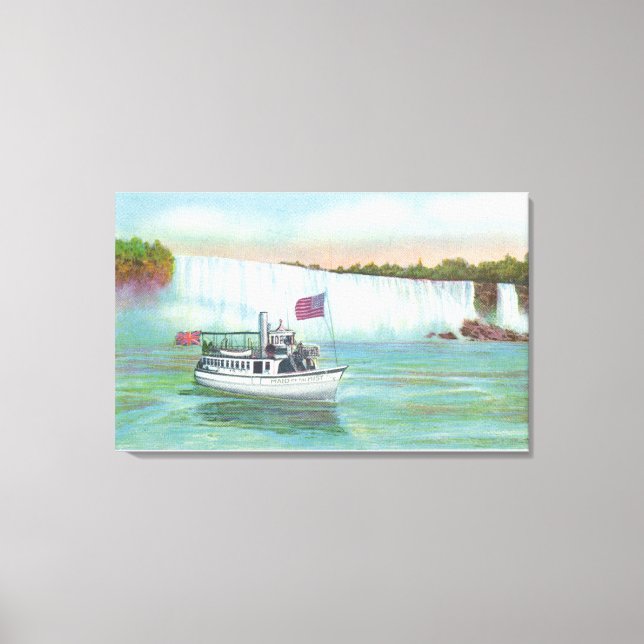 Toile Vue de la servante du bateau de plaisance (Recto)