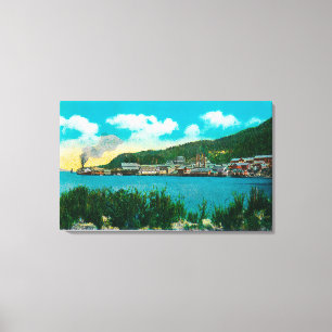 Toile Vue de la ville de Latouche, AlaskaLatouche, AK