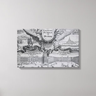 Toile Vue de la ville de Madrid