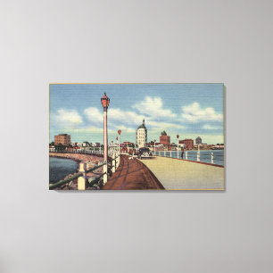 Toile Vue de la ville depuis Rainbow Pier