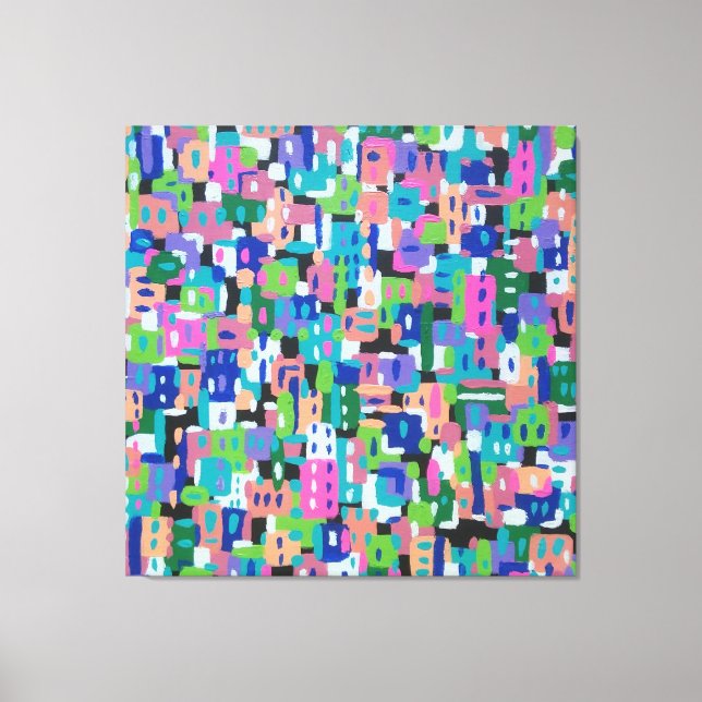 Toile Vue de la ville la nuit (Recto)