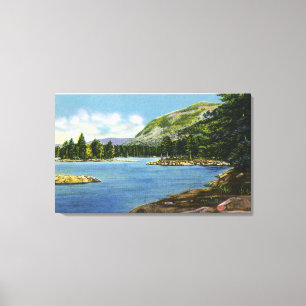 Toile Vue de lac de montagne d'éléphant