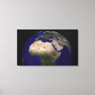 Toile Vue de l'Afrique, de l'Europe, du Moyen-Orient et 