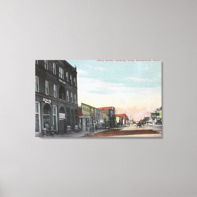 Toile Vue de l'Ouest de Main StreetKennewick, WA (Recto)