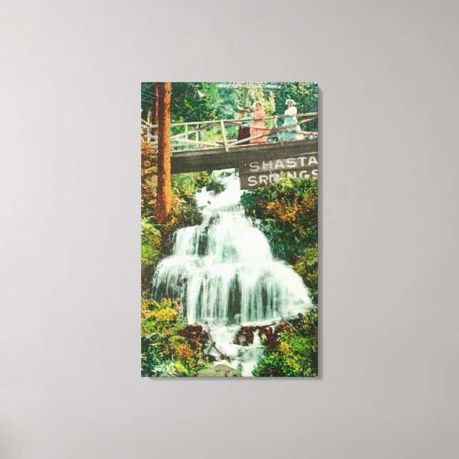 Toile Vue de Lower FallsShasta Springs, CA (Recto)