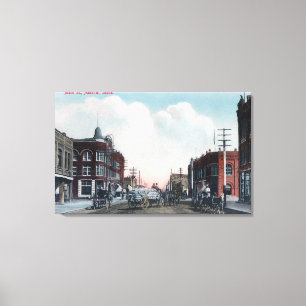 Toile Vue de Main Street et de Horse Carrières