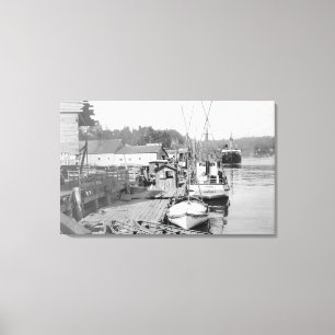Toile Vue de Newport, bord de mer de l'Orégon des