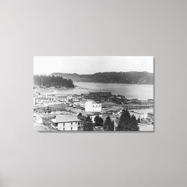 Toile Vue de North Bend, Oregon Photographie (Recto)