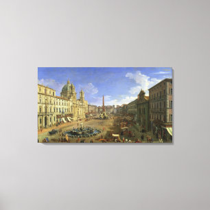 Toile Vue de Piazza Navona, Rome