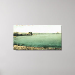 Toile Vue de roche de château et d'oeufs