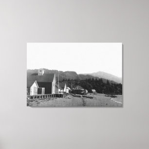 Toile Vue de ville de Seldovia, photographie de l'Alaska