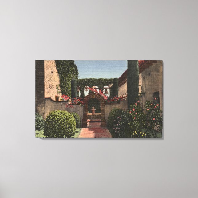 Toile Vue d'entrée du Jardin Sacré (Recto)