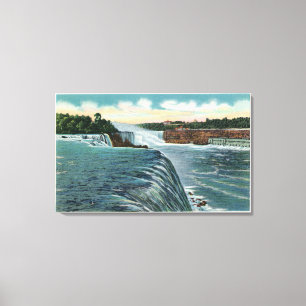 Toile Vue des chutes du Niagara du point de perspective