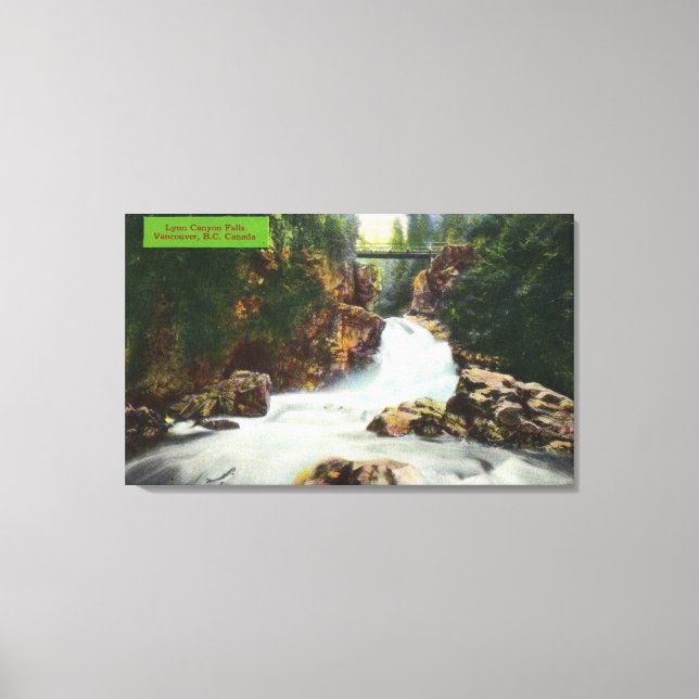 Toile Vue des chutes Lynn Canyon (Recto)