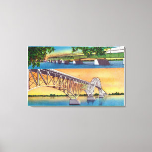 Toile Vue des ponts grands du nord d'île et de sud
