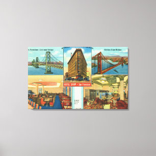 Toile Vue des ponts, scènes intérieures d'hôtel Shaw