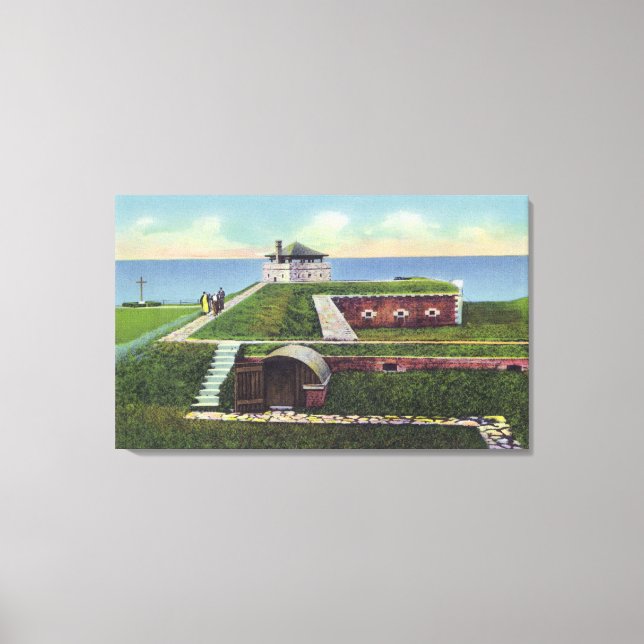 Toile Vue des quartiers des officiers dans le vieux chât (Recto)