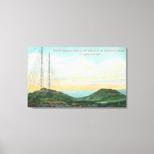 Toile Vue des tours télégraphiques sans fil
