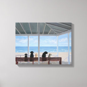 Toile Vue d'oeil de chiens