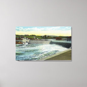 Toile Vue du barrage Libby-Dingleys