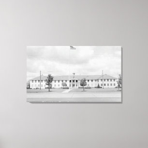 Toile Vue du bâtiment de QG