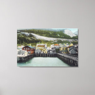 Toile Vue du bord de mer et du TownDouglass, AK