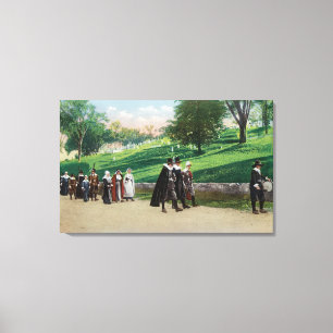 Toile Vue du cortège de pèlerin