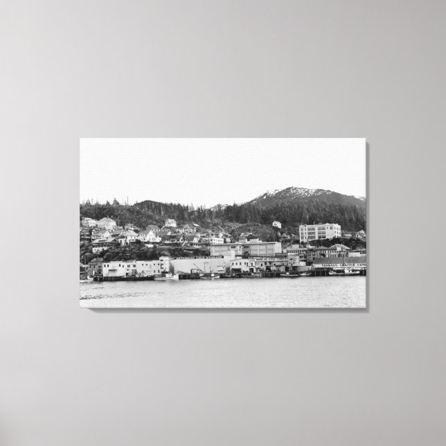 Toile Vue du front de mer de Ketchikan, Alaska Photograp (Recto)