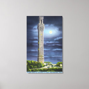 Toile Vue du Mémorial du pèlerin à la nuit