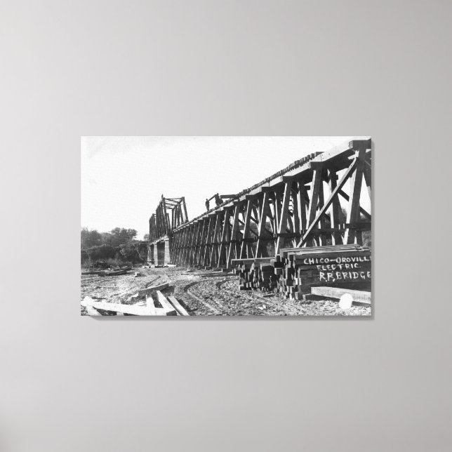 Toile Vue du pont Chico-Oroville (Recto)