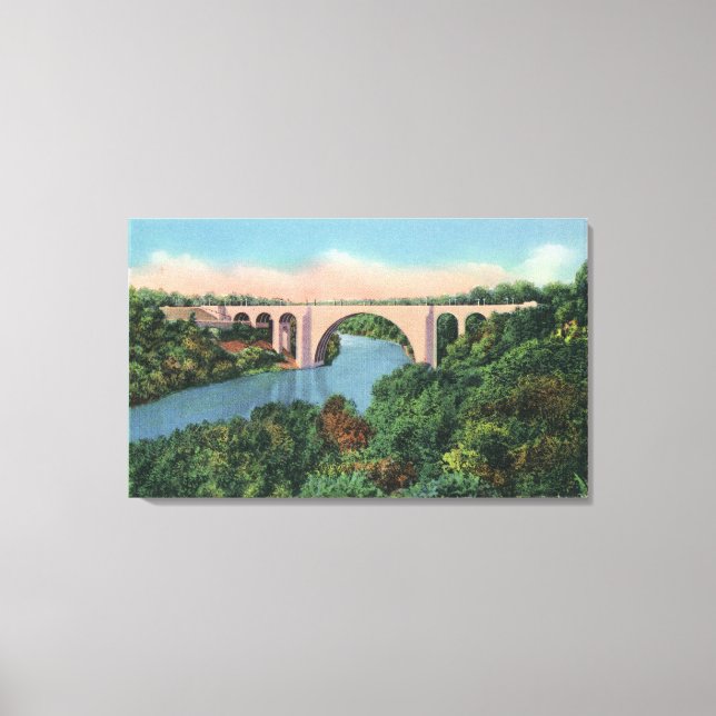 Toile Vue du pont commémoratif des anciens combattants (Recto)