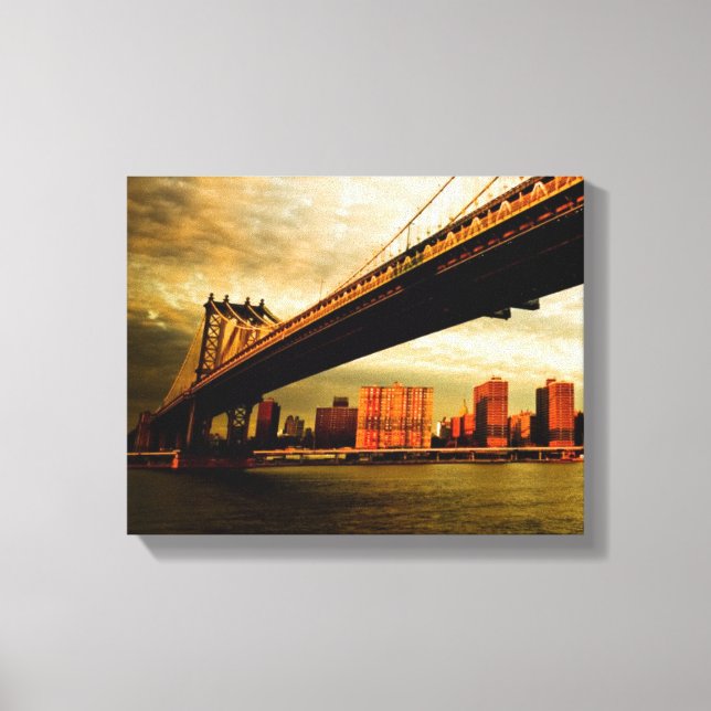 Toile Vue du pont de Manhattan du côté de Brooklyn (NYC) (Recto)