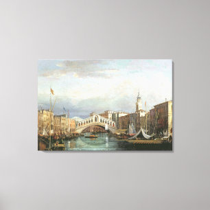 Toile Vue du pont de Rialto à Venise
