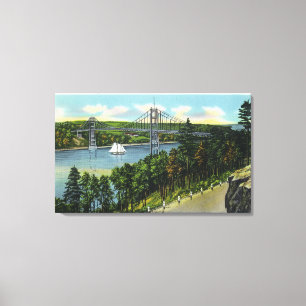 Toile Vue du pont de Waldo-Hancock