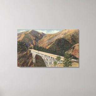 Toile Vue du pont Pacifique de Hwy au-dessus de Shasta