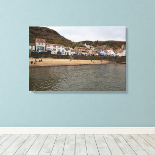 Toile Vue du port du village de Staithes