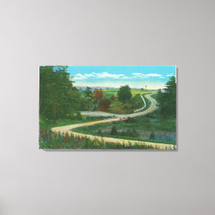 Toile Vue du Ravin moyen du champ de bataille de Saratog