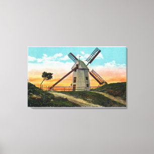 Toile Vue d'un ancien moulin à vent