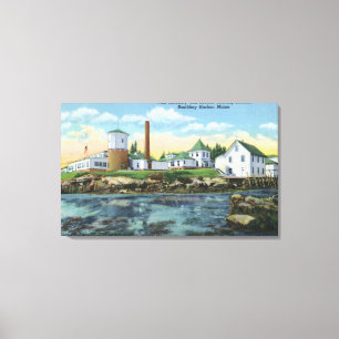 Toile Vue d'un établissement d'incubation de poissons,