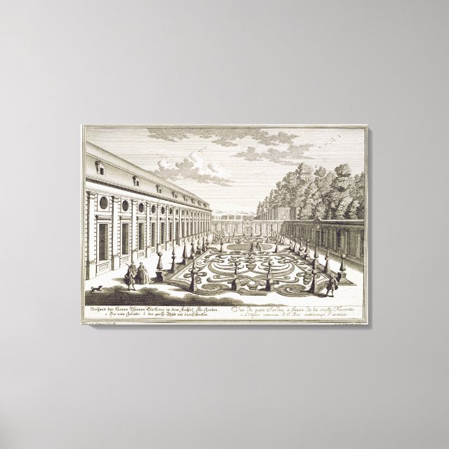 Toile Vue d'un jardin fleuri près de Vienne, de 'Vorstel (Recto)