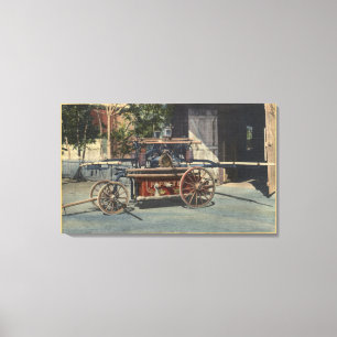 Toile Vue d'un moteur "Old Papeete"