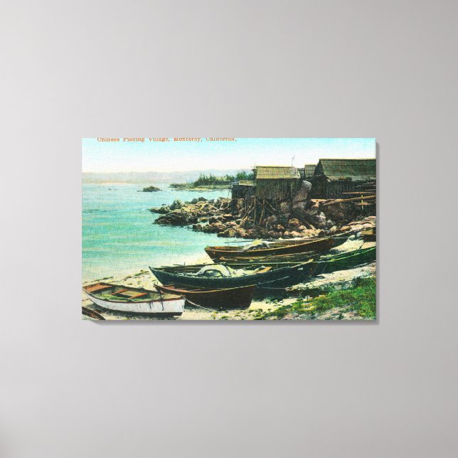 Toile Vue d'un village de pêcheurs chinois (Recto)