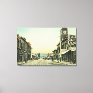Toile Vue d'une rue d'affairesSan Luis Obispo, CA