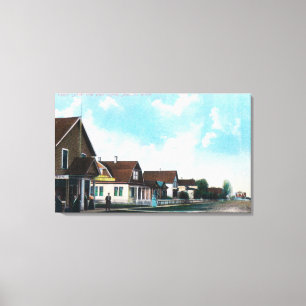 Toile Vue extérieure de bureau de poste sur la rue de