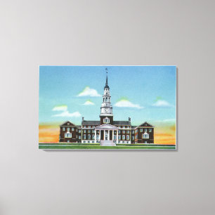 Toile Vue extérieure de la bibliothèque Colby College Mi