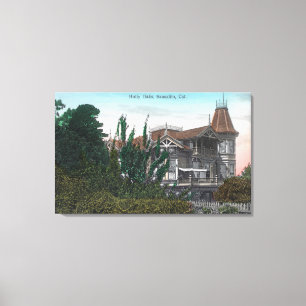 Toile Vue extérieure de la construction de chênes de